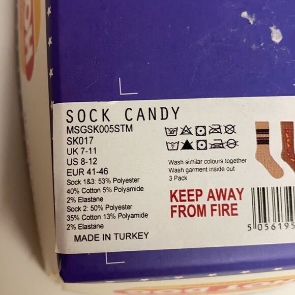 3pr. Hotdog Socks by Hot Candy D13 - Picture 6 of 6